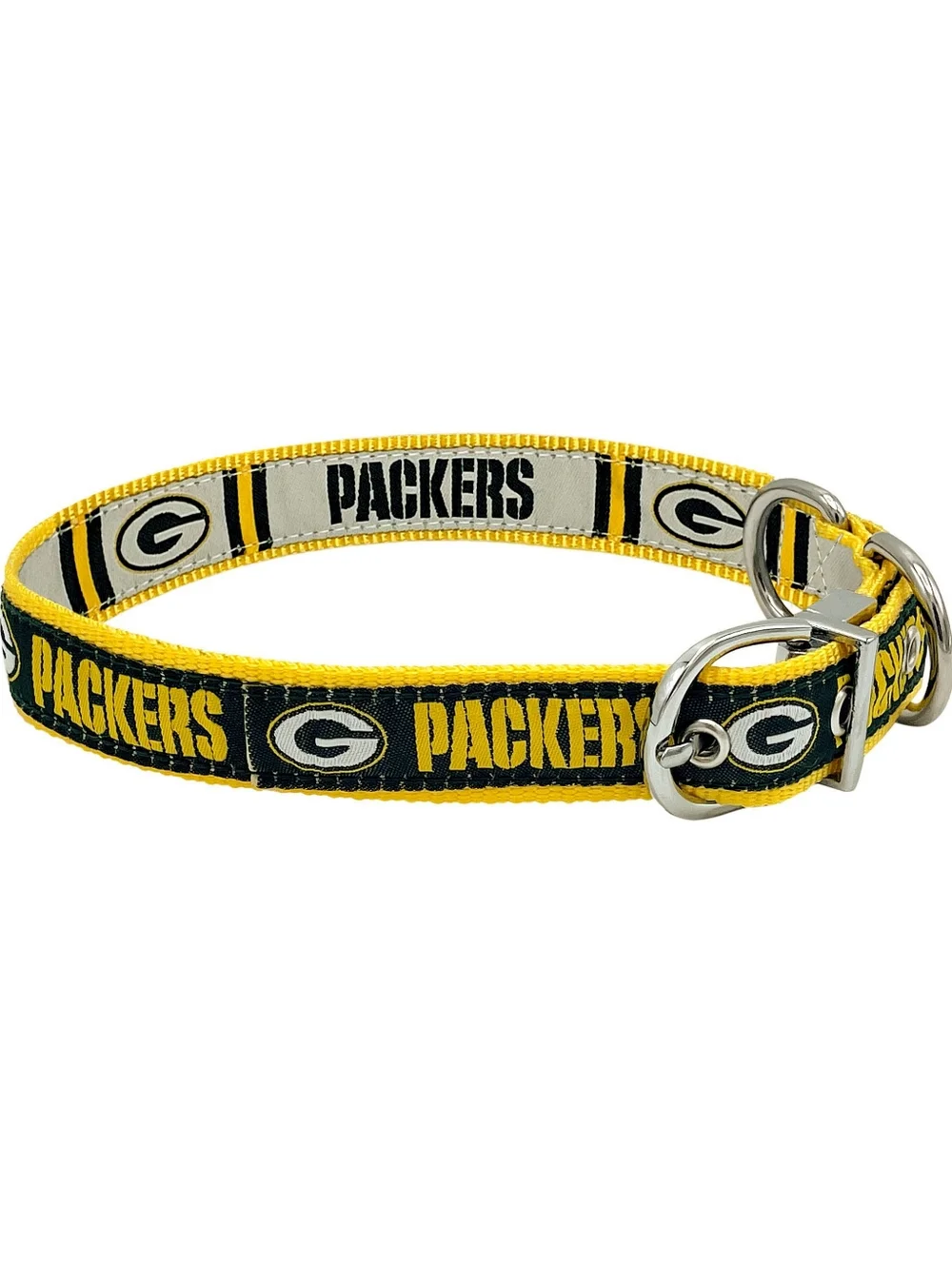 💚💛 NWT Green Bay Packers Reversible Pet Collar Large L Dog NFL Football Logo